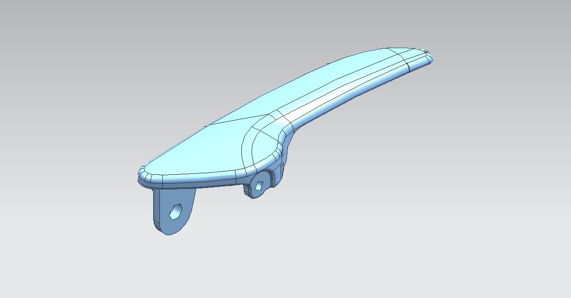 汽车内门把手模具3D图档下载