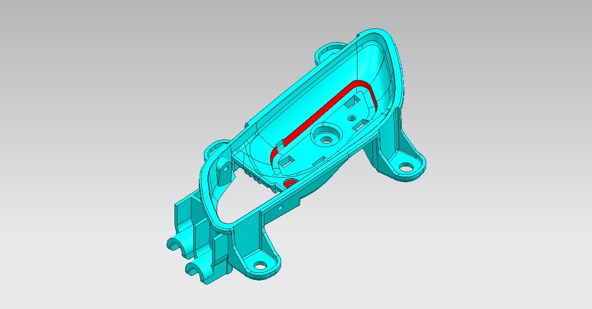 汽车内门把手罩模具3D图档下载