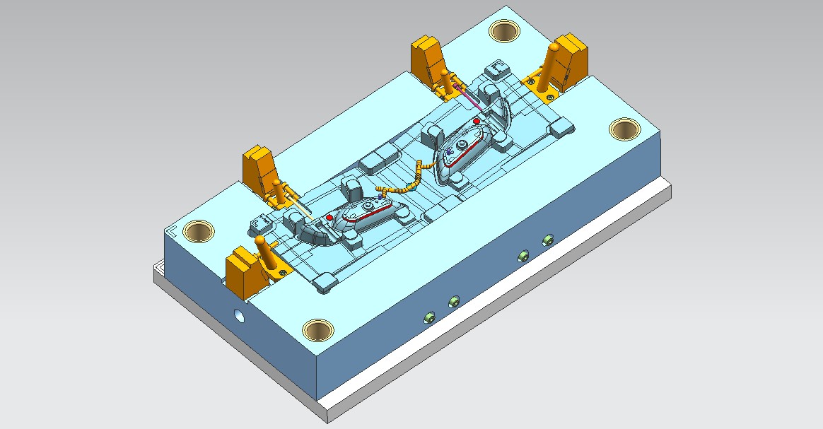 汽车内门把手罩模具图