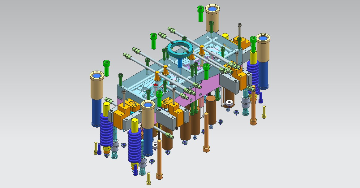 汽车内门把手罩模具图