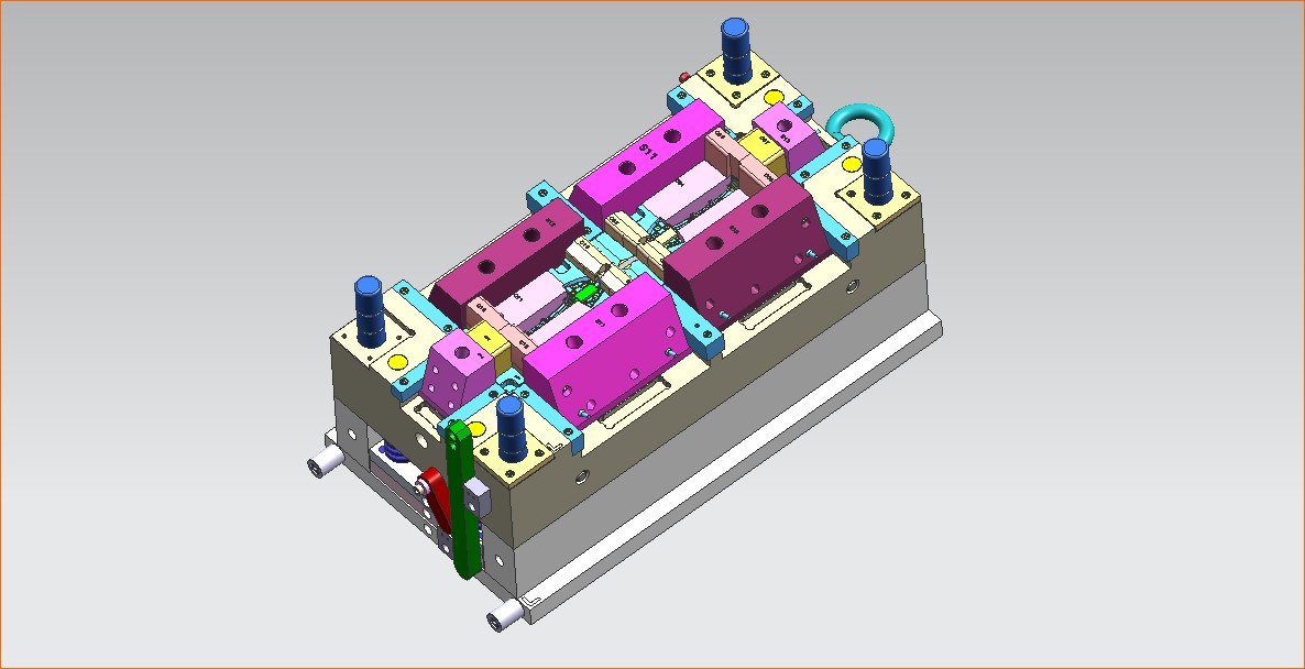 汽车外门把手模具3D图档