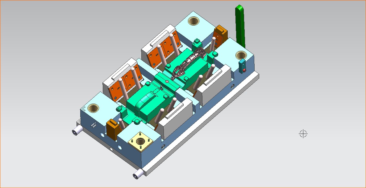 汽车外门把手模具3D图档