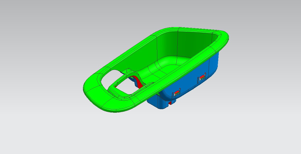 汽车内门把手罩模具3D图档下载