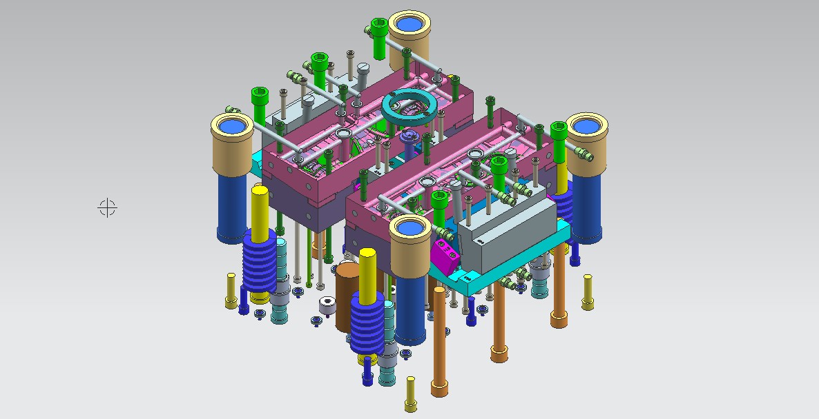 汽车内门把手罩模具3D图档