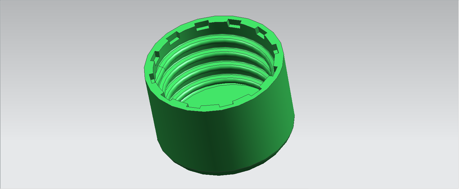 瓶盖前模螺纹抽芯模具3D图档下载